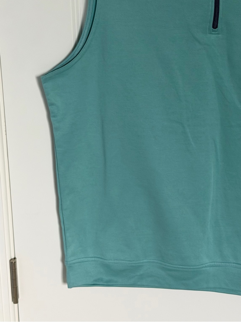 Peter Millar Men's Teal Quarter-Zip Pullover Sport Vest Size XL 39501 - Picture 4 of 13